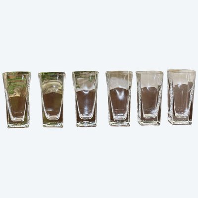 Set mit 6 Sèvres-Kristall-Orangenlimonadengläsern