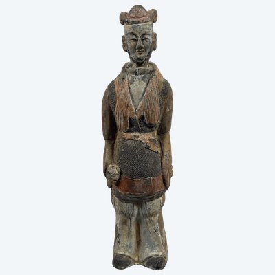 Sculpture d'un serviteur Mingqi tete amovible Chine Dynastie Tang (618-907)