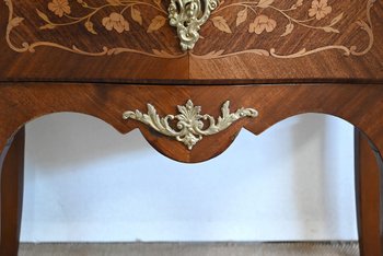 Petite Commode Vitrine en Acajou et Bois de Violette, style Louis XV – Fin XIXe