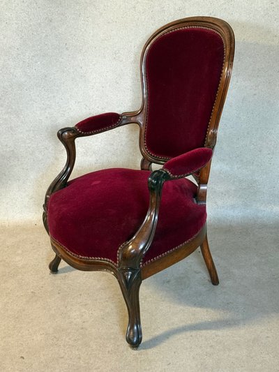 Red Velvet Armchair