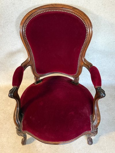 Red Velvet Armchair