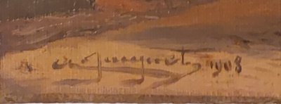 Arthur JACQUET (1876–1966) – Reims – Öl auf Karton – 1908