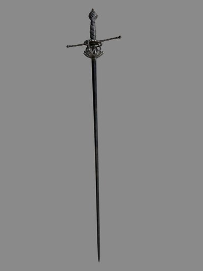17th century shell-shaped rapier with a taza