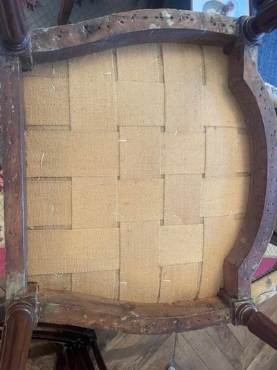 Grand dossier plat d'époque Louis XVI