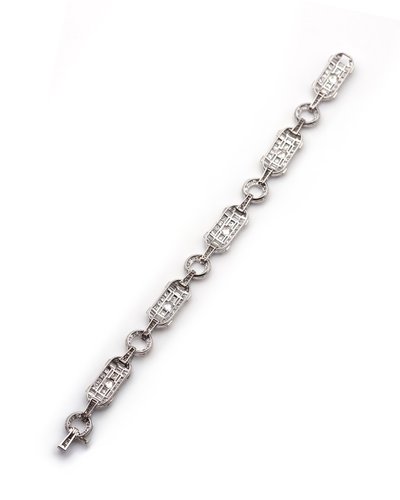 Bracciale Art Déco con diamanti da 5,70 ct in platino