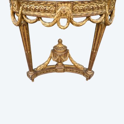 Elegant Louis XVI period giltwood console table from the 18th century