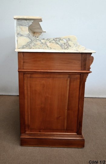 Bedeutender Waschtisch / Waschbecken in Kirsche, „L’Hygiène Moderne Paris“ – Anfang des 20. Jahrhunderts