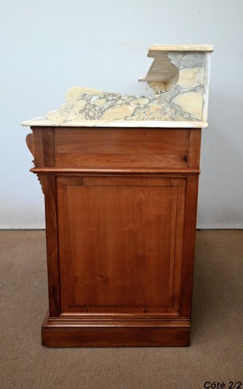 Bedeutender Waschtisch / Waschbecken in Kirsche, „L’Hygiène Moderne Paris“ – Anfang des 20. Jahrhunderts