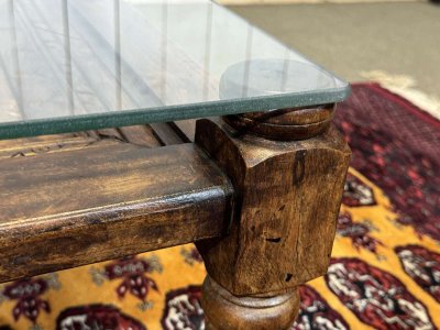 Indian teak side table from the 1970s