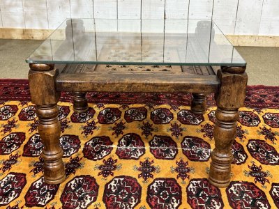 Indian teak side table from the 1970s
