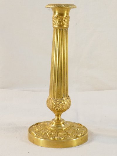 Coppia di candelieri in bronzo d'epoca, restaurati