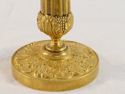 Coppia di candelieri in bronzo d'epoca, restaurati