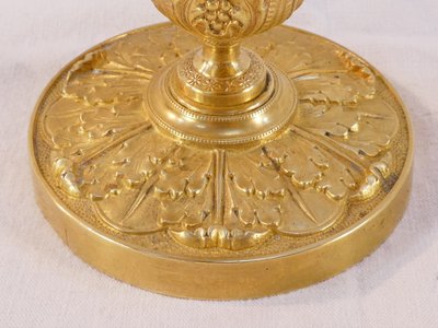 Coppia di candelieri in bronzo d'epoca, restaurati
