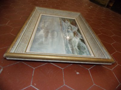 Seaside, pastel by Eugène Sénamaux, 20th century.