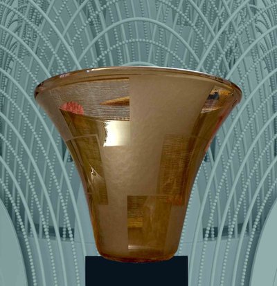 Daum † Nancy France Grand Vase Art Déco Ø 37cm