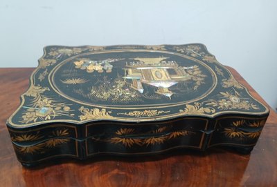 Papier-mâché token box.