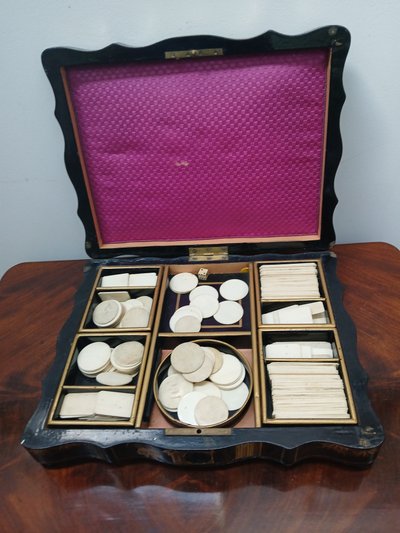 Papier-mâché token box.