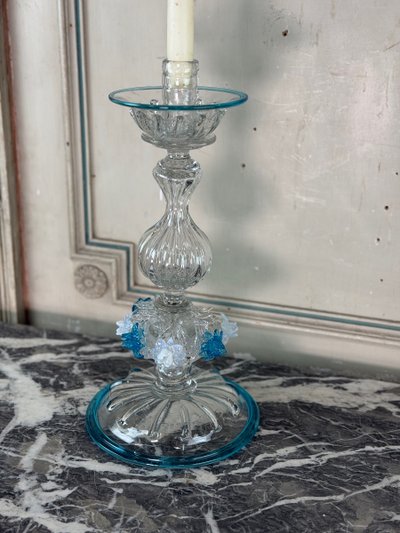 Venetian Murano glass candleholder, circa 1880