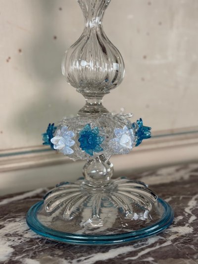 Venetian Murano glass candleholder, circa 1880