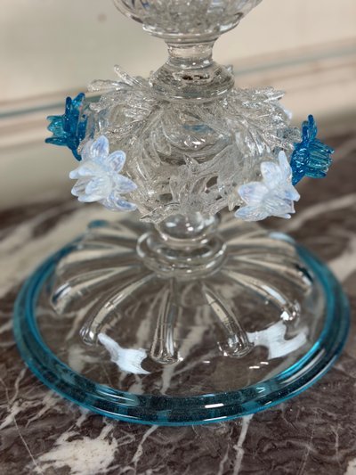Venetian Murano glass candleholder, circa 1880