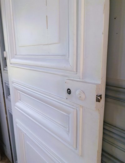 Historic Haussmann-style door with its original frame