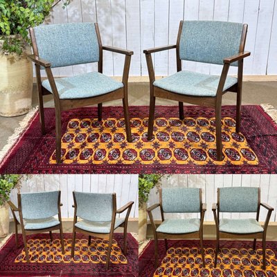 Paire de fauteuils anglais en teck des années 1970