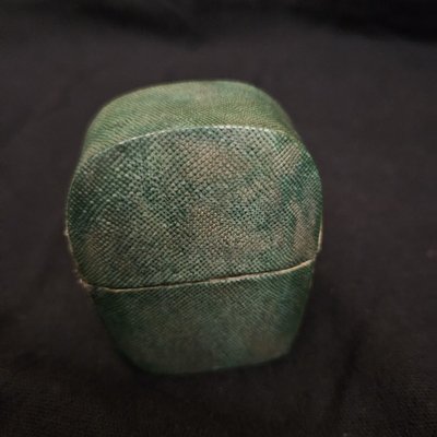 perfume bottle box covered in shagreen