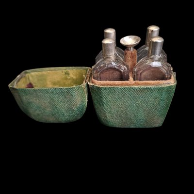perfume bottle box covered in shagreen