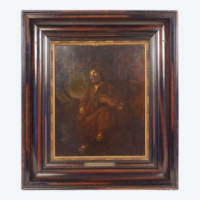 HST painting by Jan de Bray, Dutch school, Sleeping Monk and Violinist, 17th century