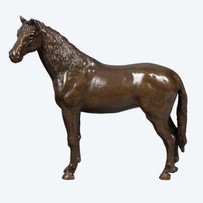 SCULPTURE - "LE CHEVAL" , JEAN - FRANÇOIS LEROY - BRONZE