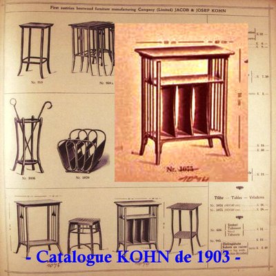 Table à partition N°1075 par Kohn 1905, no Thonet