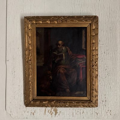 17th-century oil on copper depicting Saint Jerome