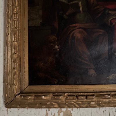 17th-century oil on copper depicting Saint Jerome
