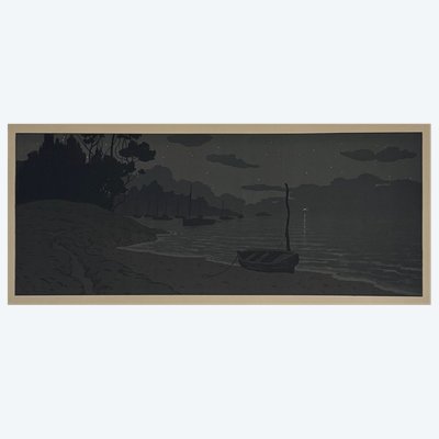 Lithograph by Henri Rivière The Magic of the Hours - The Night