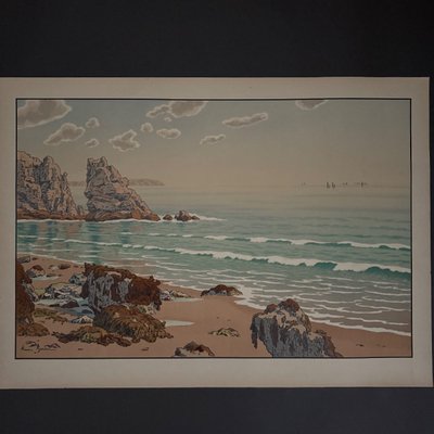 Lithographie par Henri Rivière Les Aspects de la Nature - La Mer