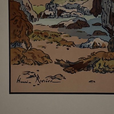 Lithographie par Henri Rivière Les Aspects de la Nature - La Mer