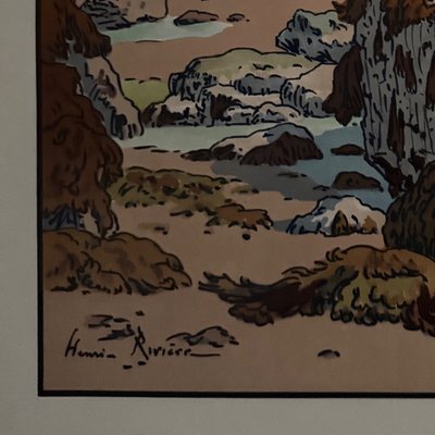 Lithographie par Henri Rivière Les Aspects de la Nature - La Mer