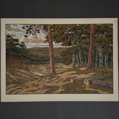 Lithographie par Henri Rivière Les Aspects de la Nature - La Forêt