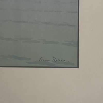 Lithograph by Henri Rivière, *The Beautiful Land of Brittany*—*Mist at Sea*