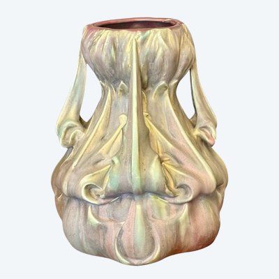 Ernest Bussière Vase Art Nouveau "Chardons"