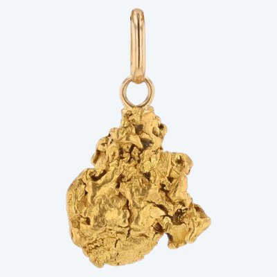 Pépite d'or en pendentif