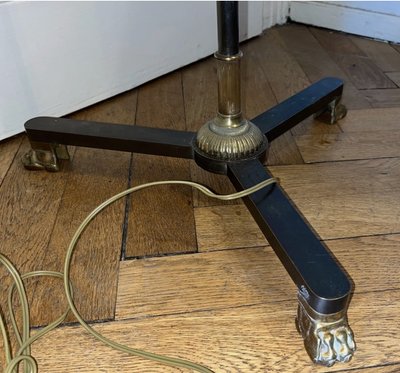 Guy LEFEVRE for Maison JANSEN, Neoclassical style bronze floor lamp