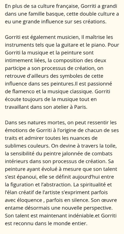 GILLES GORRITI 1939–2019