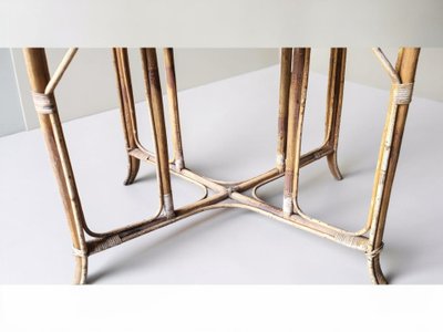 Natural rattan table, circa 1960–1970 