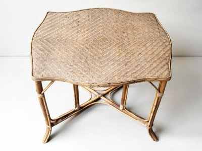 Natural rattan table, circa 1960–1970 
