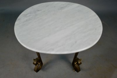 Desserte ART DECO dessus marbre ovale 