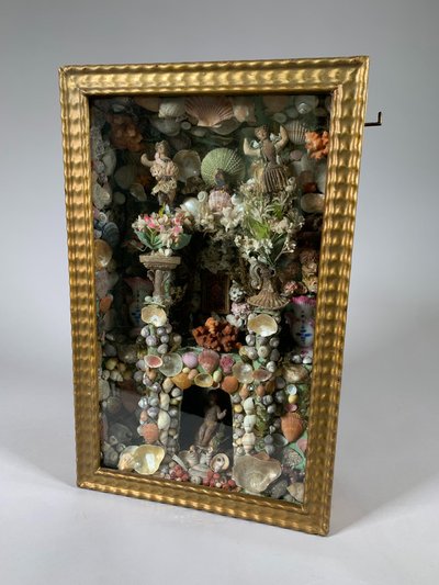 18th-Century Glass-Covered Nativity Diorama Known as "Paradise" Composition