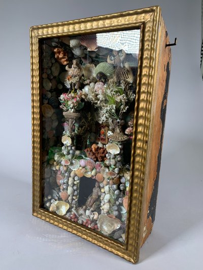 18th-Century Glass-Covered Nativity Diorama Known as "Paradise" Composition