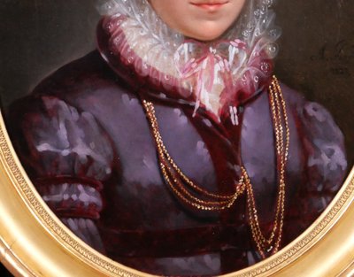Aimée BRUNE-PAGES 1803–1866 Frauenporträt, Gemälde, 1822 Romantik