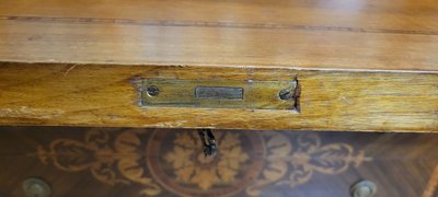 KOMMODE IM LOUIS-XV-STIL MIT KLAPPDECKEL, AUS EDELHOLZ